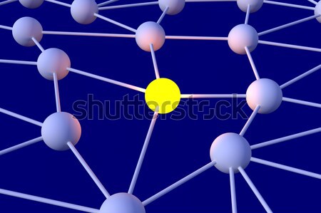 Netzwerk Knoten 3D gerendert Illustration Technologie Stock foto © Spectral