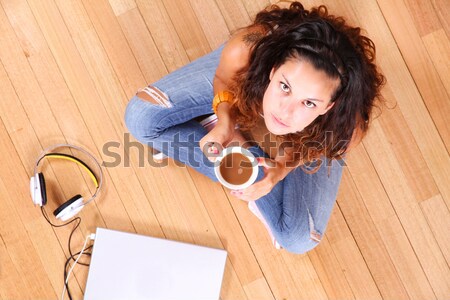 Sitting on the floor Stock photo © Spectral