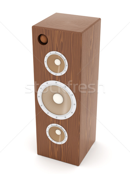 Mahoń Język 3d ilustracji odizolowany biały dźwięku Zdjęcia stock © Spectral