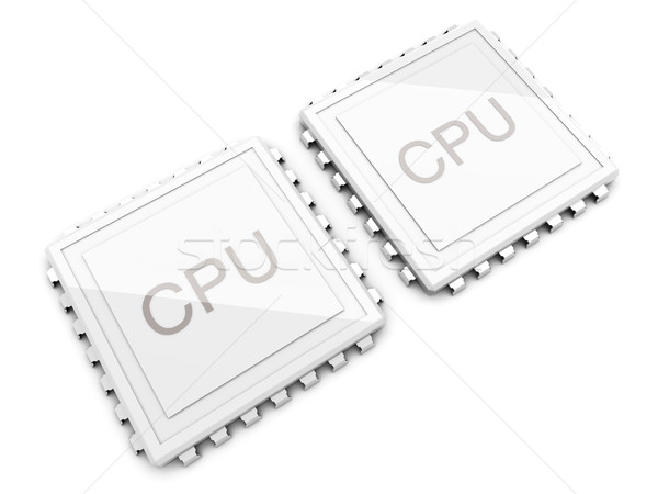 Rdzeń CPU 3D świadczonych ilustracja dwa Zdjęcia stock © Spectral