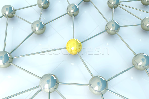 Hálózat csomópont 3D renderelt illusztráció technológia Stock fotó © Spectral