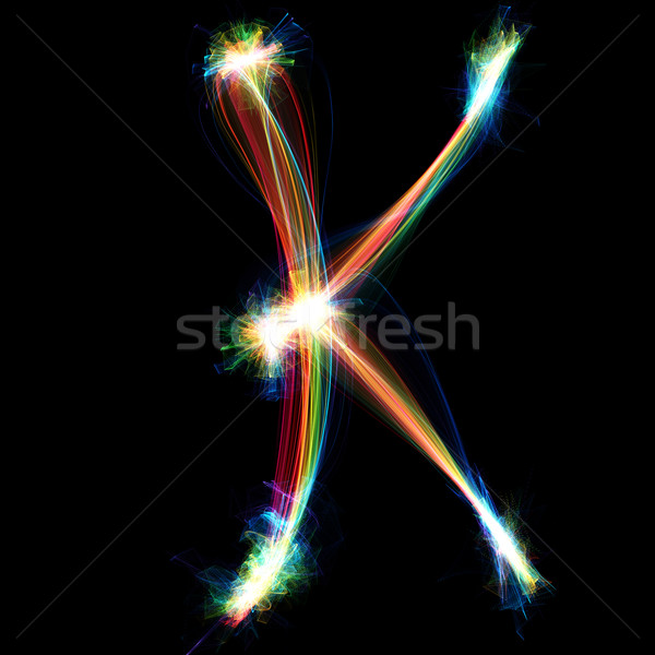 Plasma lettera digitalmente fuori energia design Foto d'archivio © Spectral