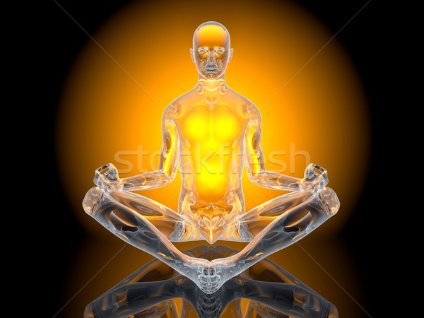 йога медитации создают 3d иллюстрации спорт фитнес Сток-фото © Spectral