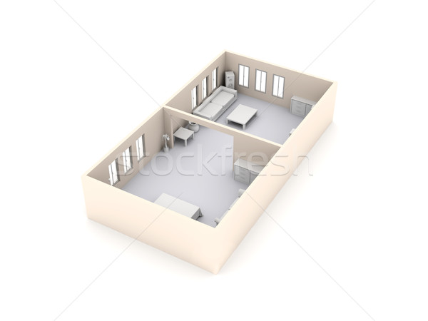 Foto stock: Apartamento · interior · 3D · prestados · arquitectura · aislado