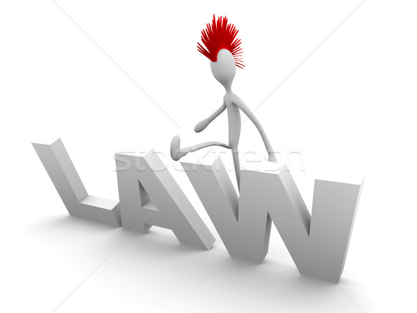 Punk breaking the law Stock photo © Spectral