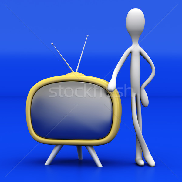 Vent tv 3D gerenderd cartoon Stockfoto © Spectral
