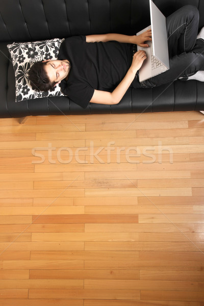 On the Sofa with a Laptop	 Stock photo © Spectral