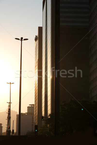 Urbano pôr do sol centro da cidade Rio de Janeiro Brasil Foto stock © Spectral