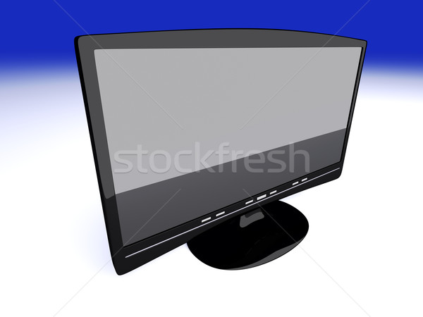 Hdtv 3D prestate ilustrare calculator televiziune Imagine de stoc © Spectral