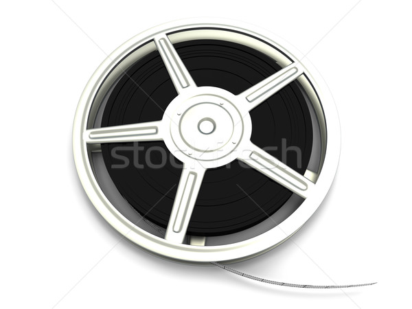 Rolo de filme 3D prestados ilustração isolado branco Foto stock © Spectral