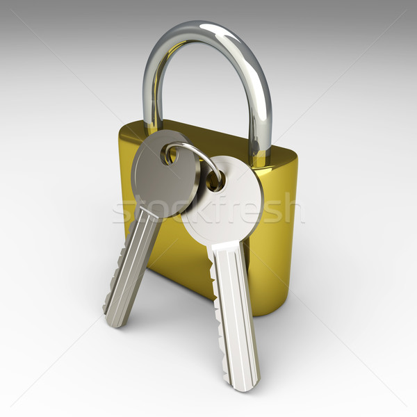 Padlock with Keys Stock photo © Spectral