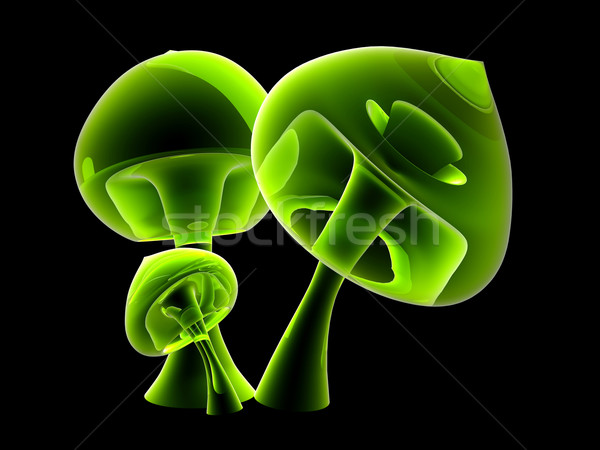 áttetsző gombák 3D renderelt színes izolált Stock fotó © Spectral