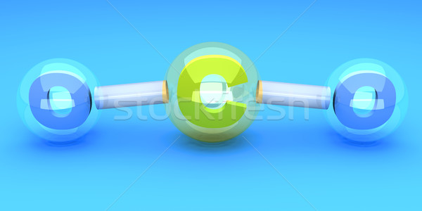 Szimbolikus felelős globális felmelegedés szennyezés 3D renderelt Stock fotó © Spectral
