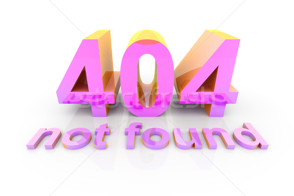 404 3D prestados ilustración aislado blanco Foto stock © Spectral