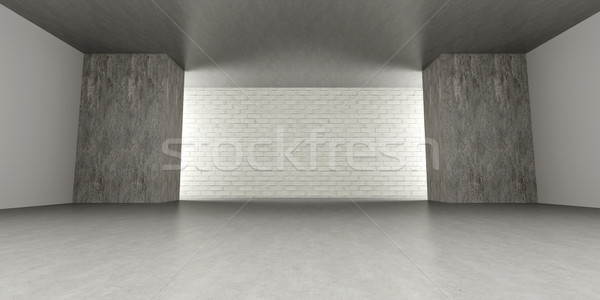 Habitación vacía 3D prestados ilustración oscuro concretas Foto stock © Spectral