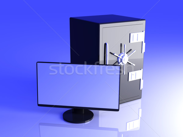 Biztonságos 3D renderelt illusztráció digitális biztonság Stock fotó © Spectral