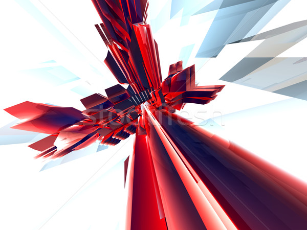 高い 3D レンダリング コンピュータ 抽象的な 赤 ストックフォト © Spectral