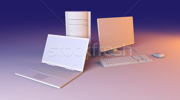 Laptop and Desktop PC	 Stock photo © Spectral