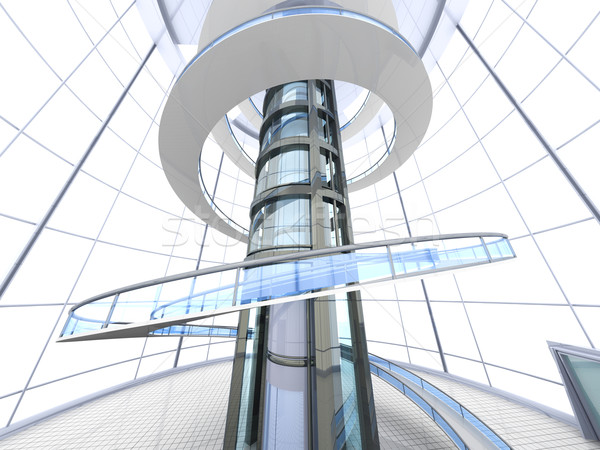 Ciencia ficción arquitectura 3D prestados ilustración cielo Foto stock © Spectral