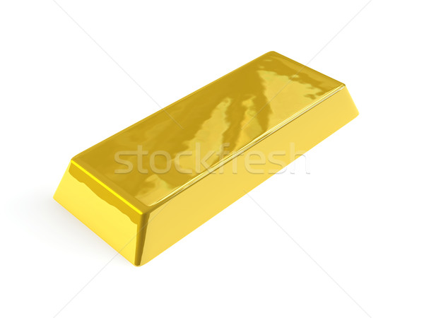 Goldbarren 3D gerendert Illustration isoliert weiß Stock foto © Spectral