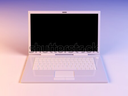 Laptop 3d illusztráció billentyűzet monitor grafikus LCD Stock fotó © Spectral