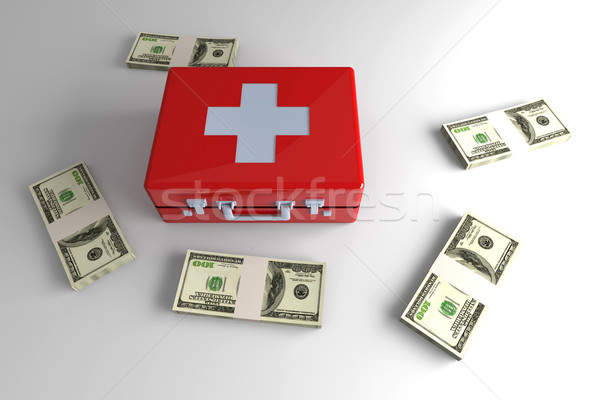 Cash Beihilfen Notfall 3D gerendert Illustration Stock foto © Spectral
