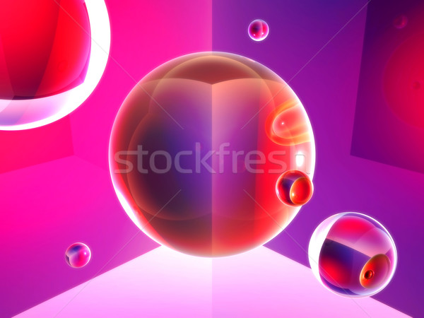 Abstract 3d render achtergrond schaduw bubble paars Stockfoto © Spectral