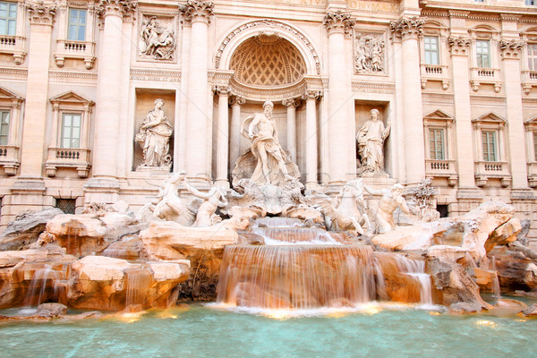 Trevi fountain fântână Roma Italia Europa apă Imagine de stoc © Spectral