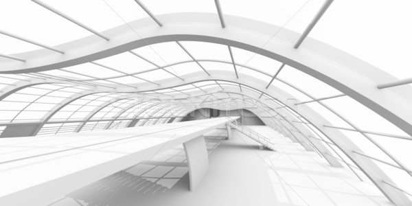 Zdjęcia stock: Korytarzu · architektury · 3D · świadczonych · ilustracja · biuro