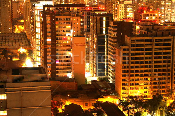 Nightly panorama of Santiago de Chile Stock photo © Spectral