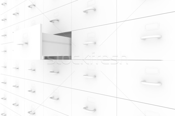 Open drawer - Filing Cabinet Stock photo © Spectral