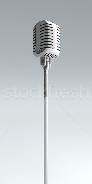 Microfon ilustrare 3d muzică radio concert vorbi Imagine de stoc © Spectral
