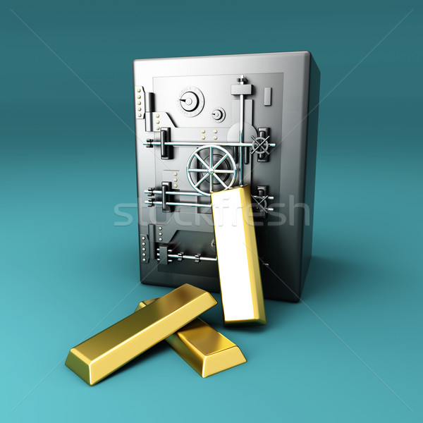 золото депозит инвестиции 3D оказанный иллюстрация Сток-фото © Spectral