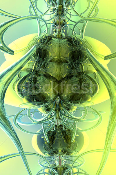 Abstract sprinkhaan 3d illustration zoals vorm digitale Stockfoto © Spectral
