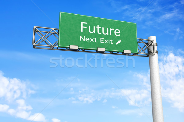 шоссе знак будущем 3D оказанный иллюстрация следующий Сток-фото © Spectral