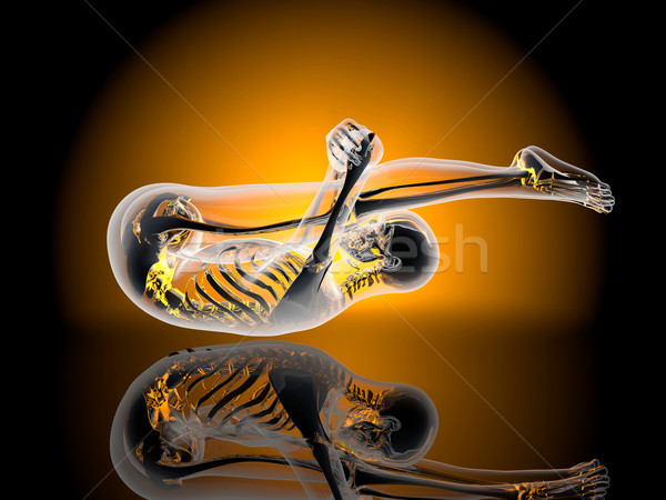 Yoga ilustrare 3d sportiv fitness frumuseţe Imagine de stoc © Spectral