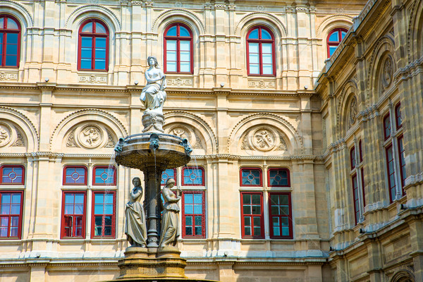 Szökőkút opera Bécs Ausztria Európa zene Stock fotó © Spectral