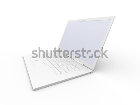 Laptop 3d illusztráció izolált fehér billentyűzet monitor Stock fotó © Spectral