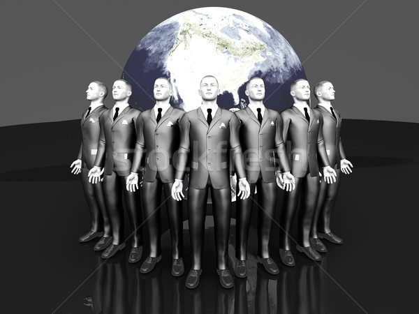 Business globale persone gruppo uomini d'affari piedi mondo Foto d'archivio © Spectral