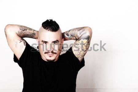 Fiducia ritratto tatuato ispanico uomo Foto d'archivio © Spectral