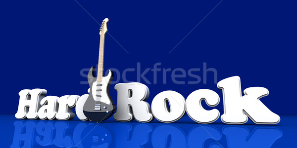 Palabra guitarra 3d metal rock sonido Foto stock © Spectral