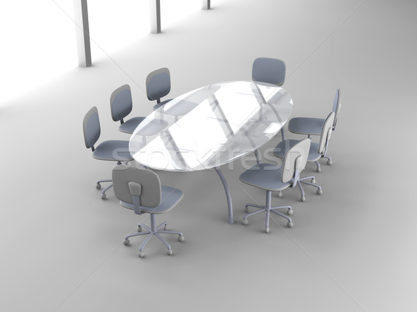 Tárgyalóterem 3D renderelt tárgyaló üzlet munka Stock fotó © Spectral