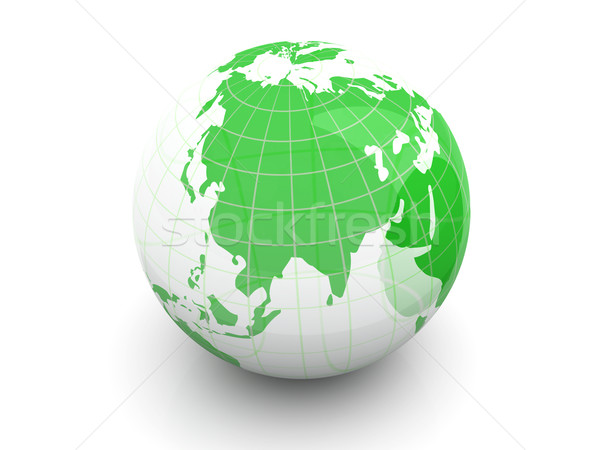 Földgömb Ázsia 3D renderelt illusztráció Föld Stock fotó © Spectral