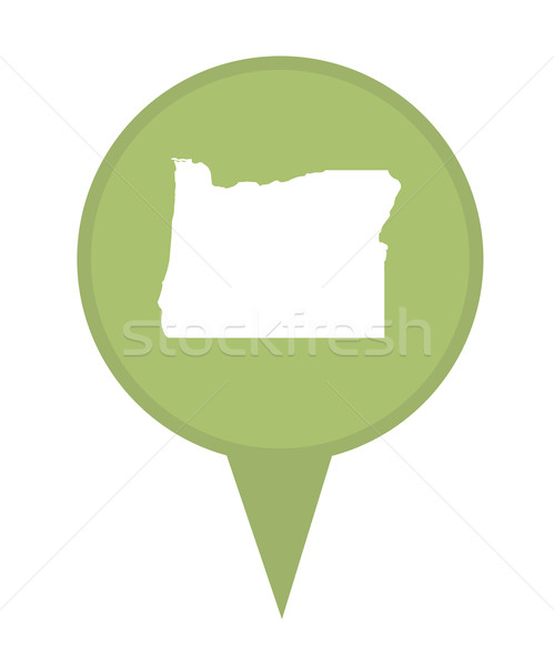 Oregon kaart pin amerikaanse fiche geïsoleerd Stockfoto © speedfighter