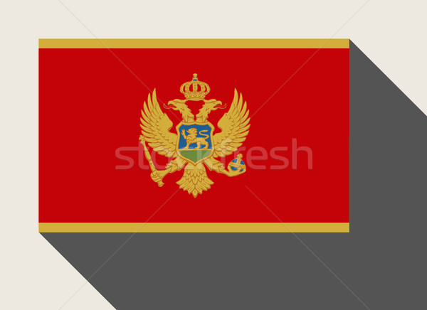 Montenegro Flagge Web-Design Stil Karte Taste Stock foto © speedfighter