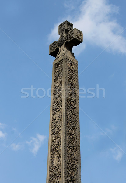 średniowiecznej celtic krzyż opactwo na północ yorkshire Zdjęcia stock © speedfighter