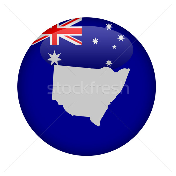 Stock photo: Australia state of New South Wales button