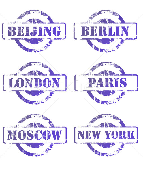 Major city passsport stamps Stock photo © speedfighter