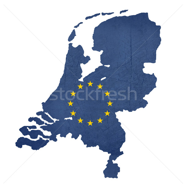 European flag map of Netherlands Stock photo © speedfighter