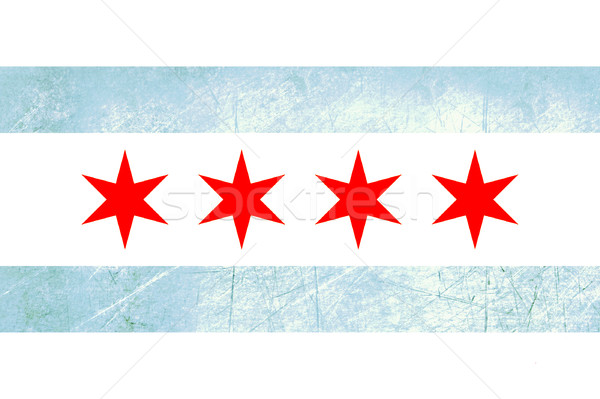 Grunge Chicago flag Stock photo © speedfighter